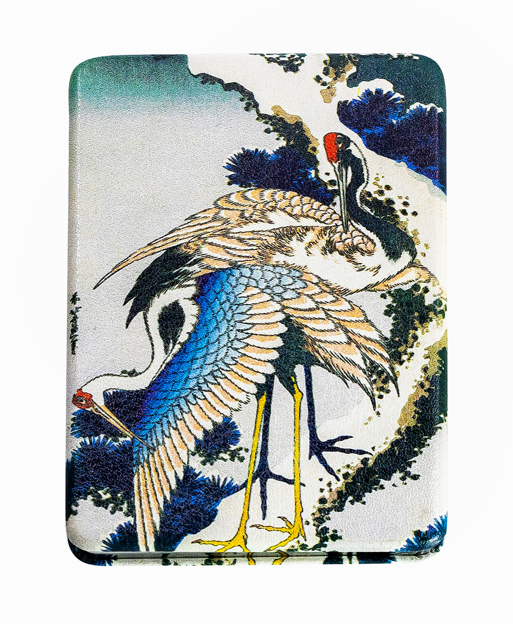 EDITIONS DU DESASTRE Le Musée - miroir rect - Hokusai - Grues 8x6cm