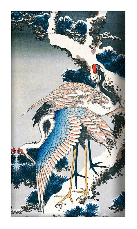 EDITIONS DU DESASTRE Le Musée - Pochette à lunettes - Hokusai - Grues 9,5x18cm
