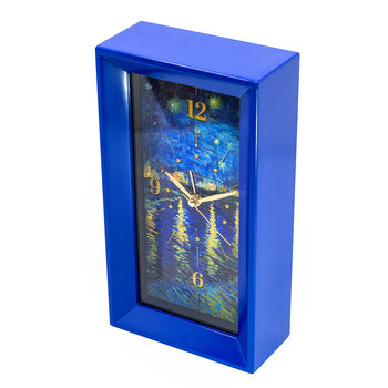 EDITIONS DU DESASTRE Le Musée - Horloge de bureau - Bleue - Nuit 20x5,5x11,2cm