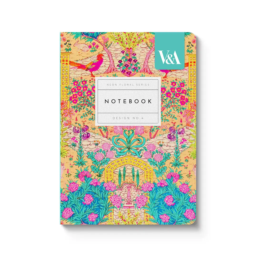 OHH DEER Neon Floral Ornate Garden Premium Carnet à couverture souple 176p (A6)