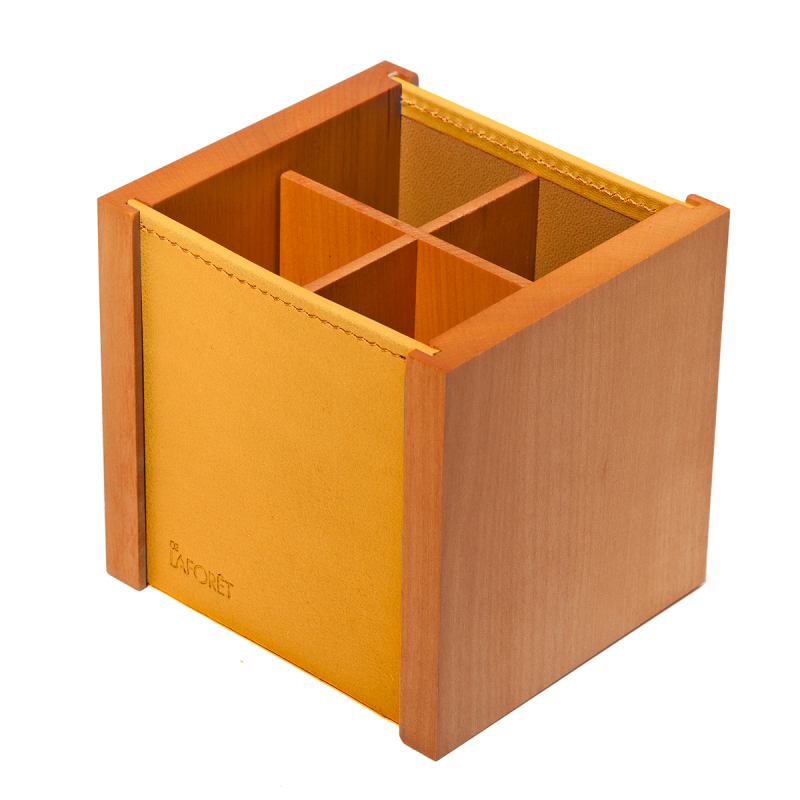 Pot à Stylos Riga Moutarde 9,5x8,5x9cm