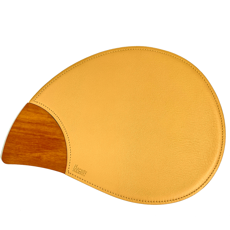 Tapis à Souris avec Bois Moutarde 20x28,5cm