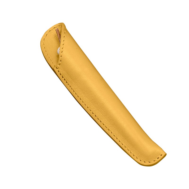 Etui tulipe Moutarde pour 1 stylo, diamètre 1,8 cm