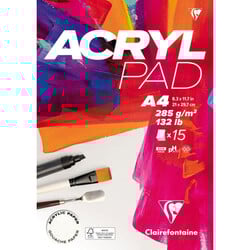 CLAIREFONTAINE Acrylpad bloc reliure intégrale A4 15F 285g