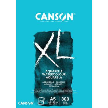 CANSON Canson Bloc collé 1 côté Xl Aquarelle 30F A5 300G