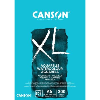 CANSON Canson Bloc collé 1 côté Xl Aquarelle 30F A6 300G