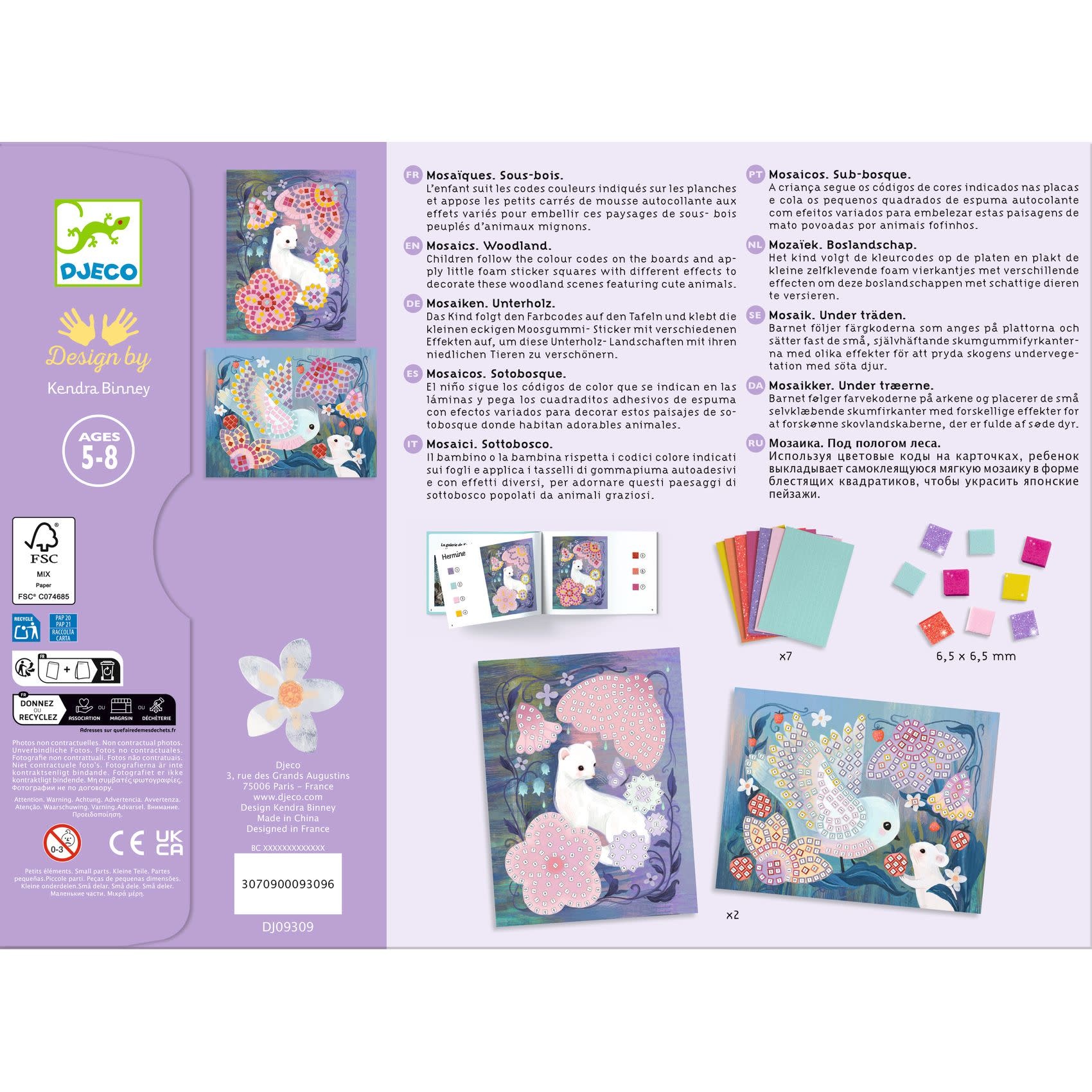 DJECO Sous-bois - Collage Mosaïques