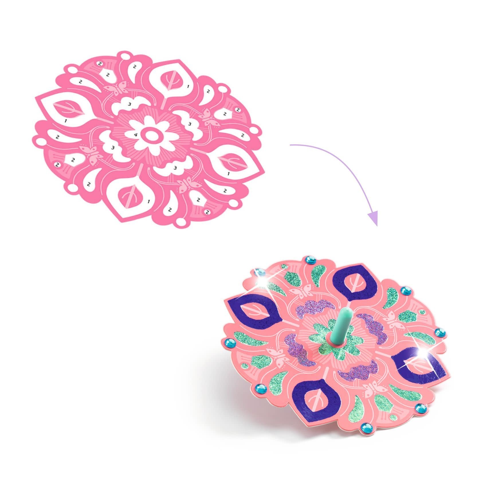 DJECO Do It Yourself - Flower Power Toupies