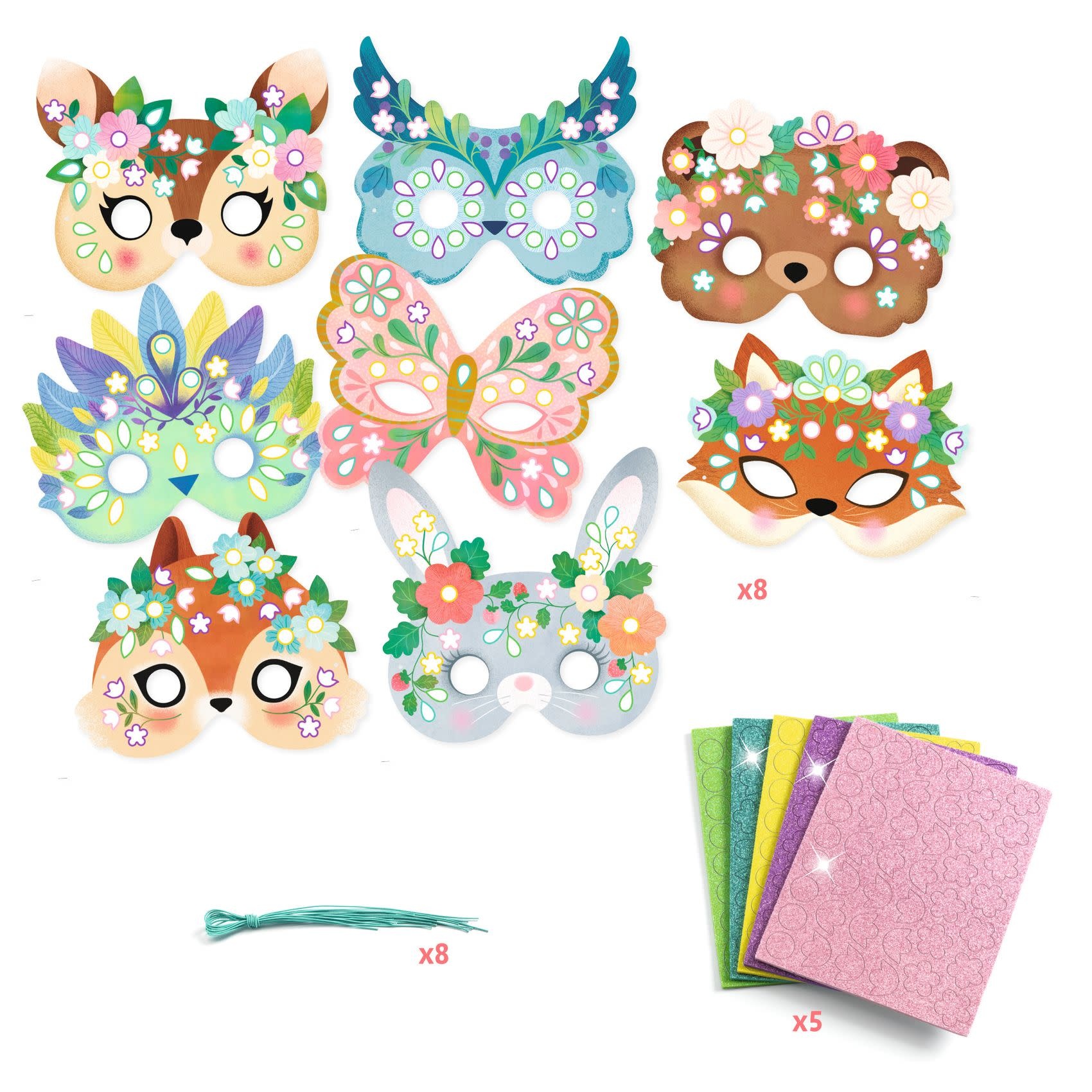 DJECO Do It Yourself - Animaux de la forêt Masques