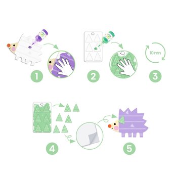 DJECO Peinture à doigts magique - Petites formes Les Petits