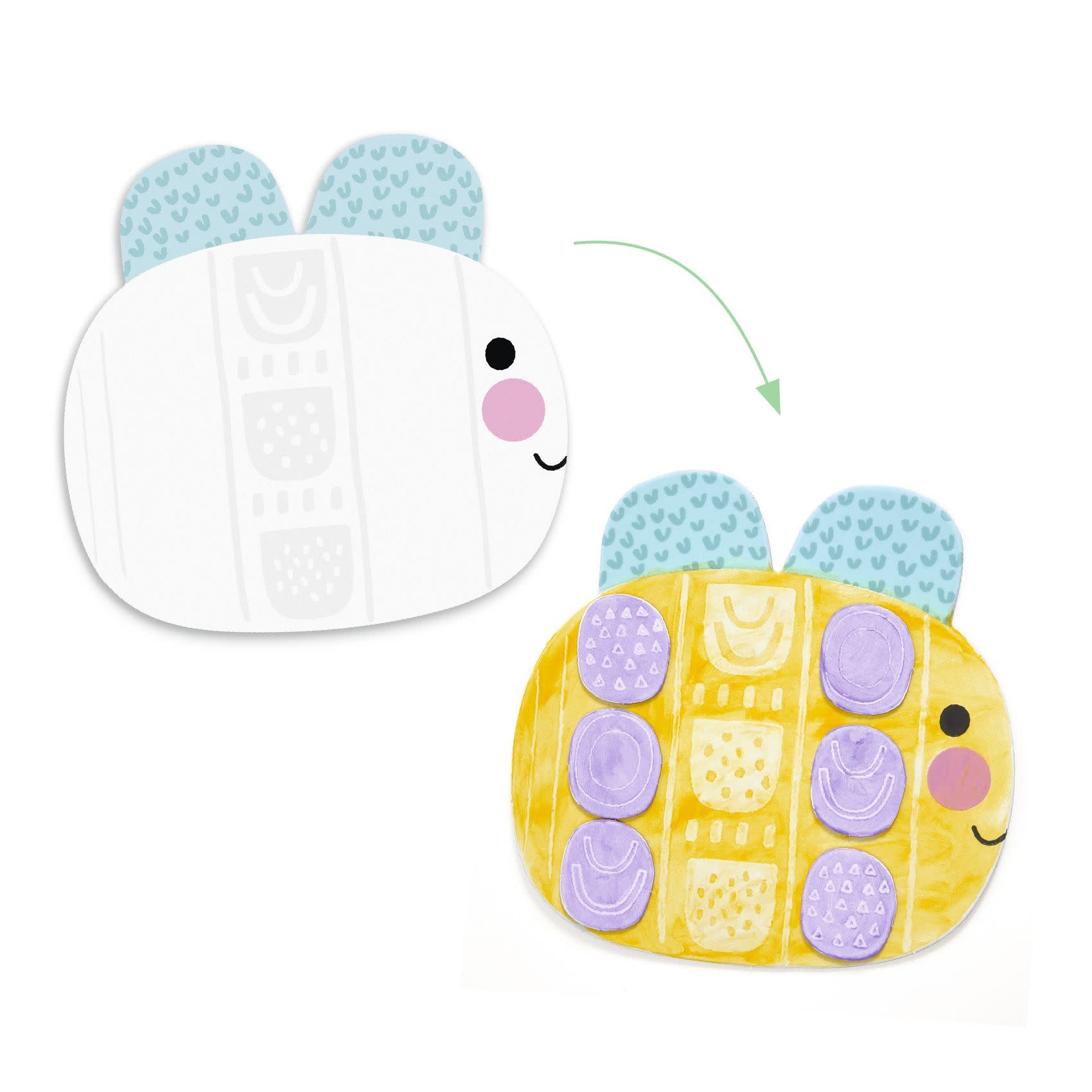 DJECO Peinture à doigts magique - Petites formes Les Petits