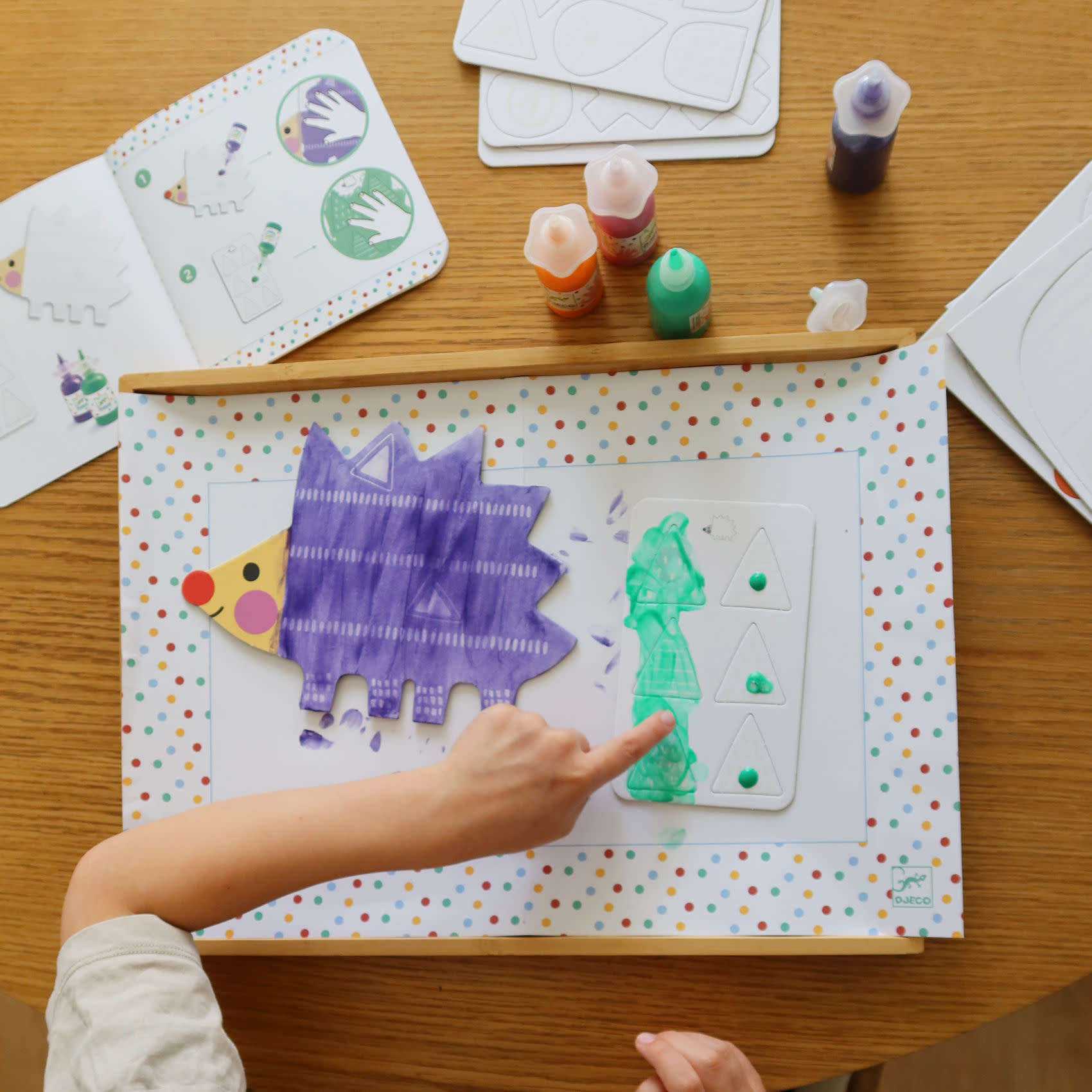 DJECO Peinture à doigts magique - Petites formes Les Petits