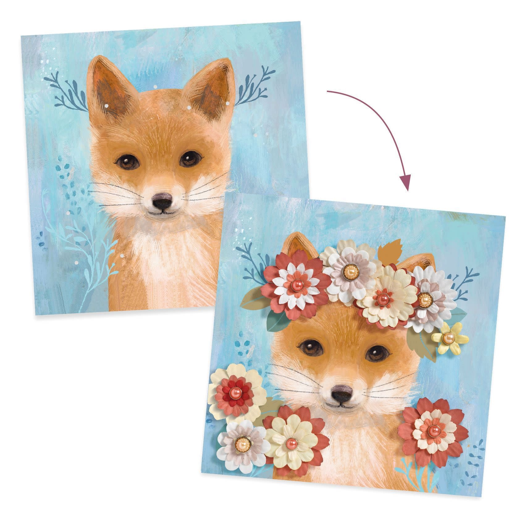 DJECO Papier Creatif Couronnes De Fleurs