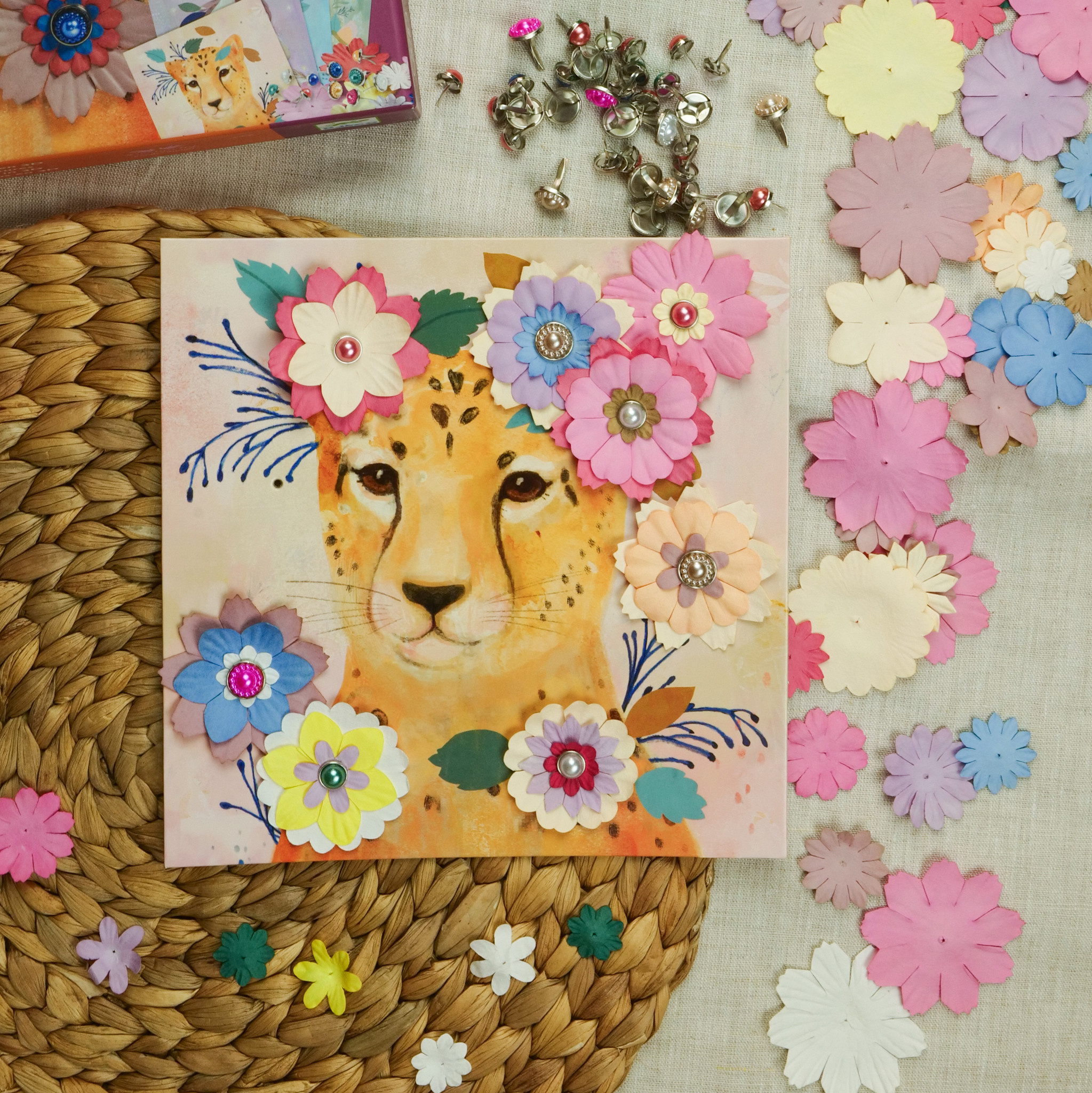 DJECO Papier Creatif Couronnes De Fleurs