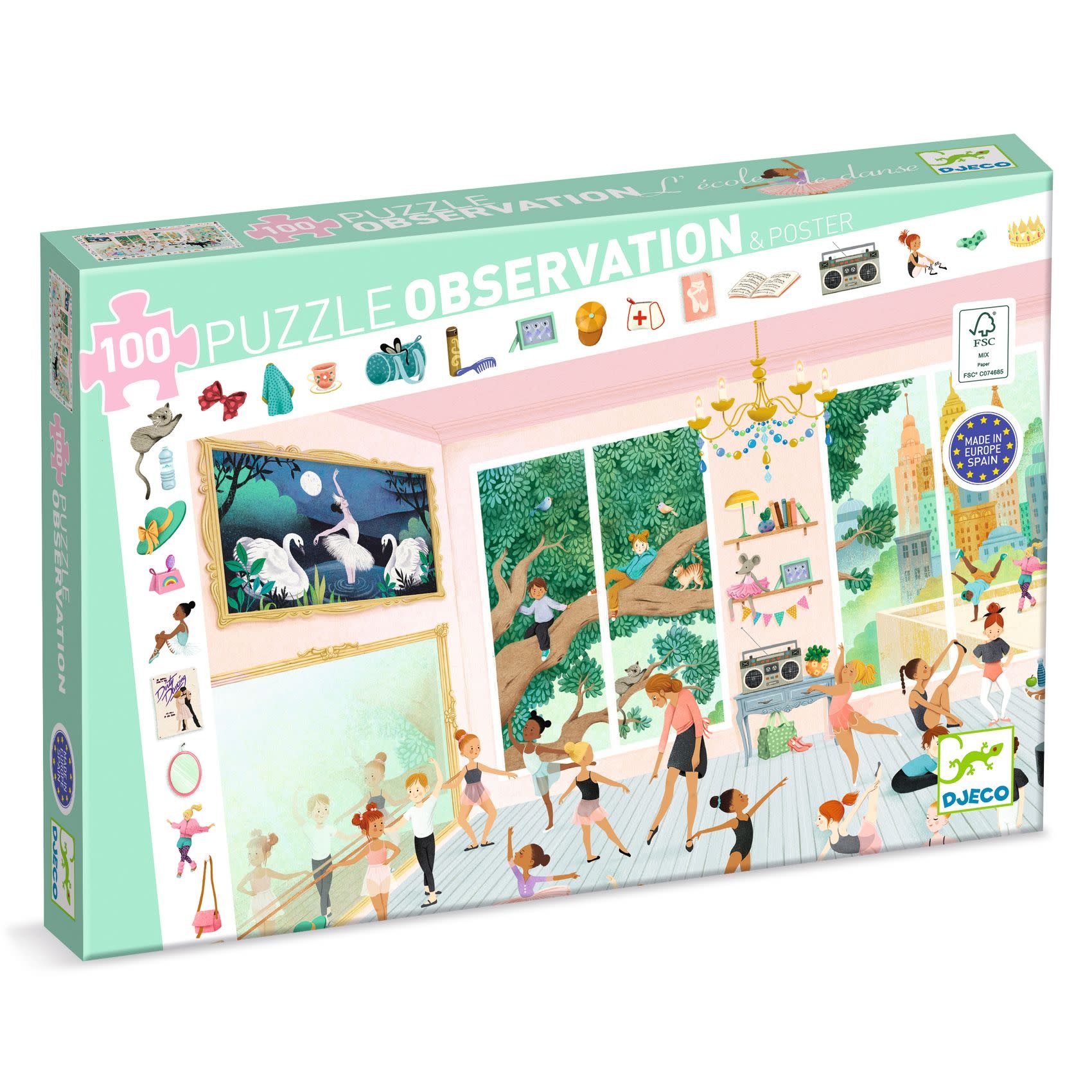 DJECO Puzzles Observation L'École de Danse - 100pcs