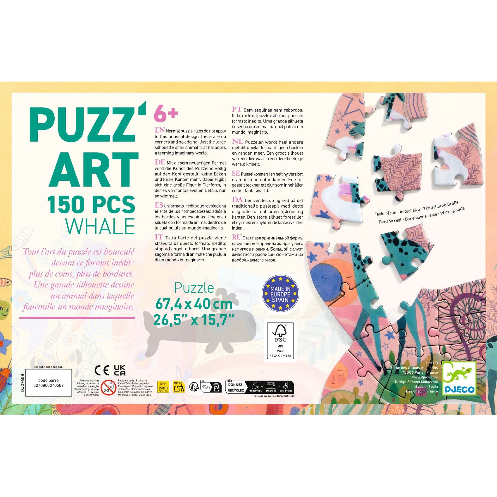 DJECO Puzz'Art Whale 150 Pcs