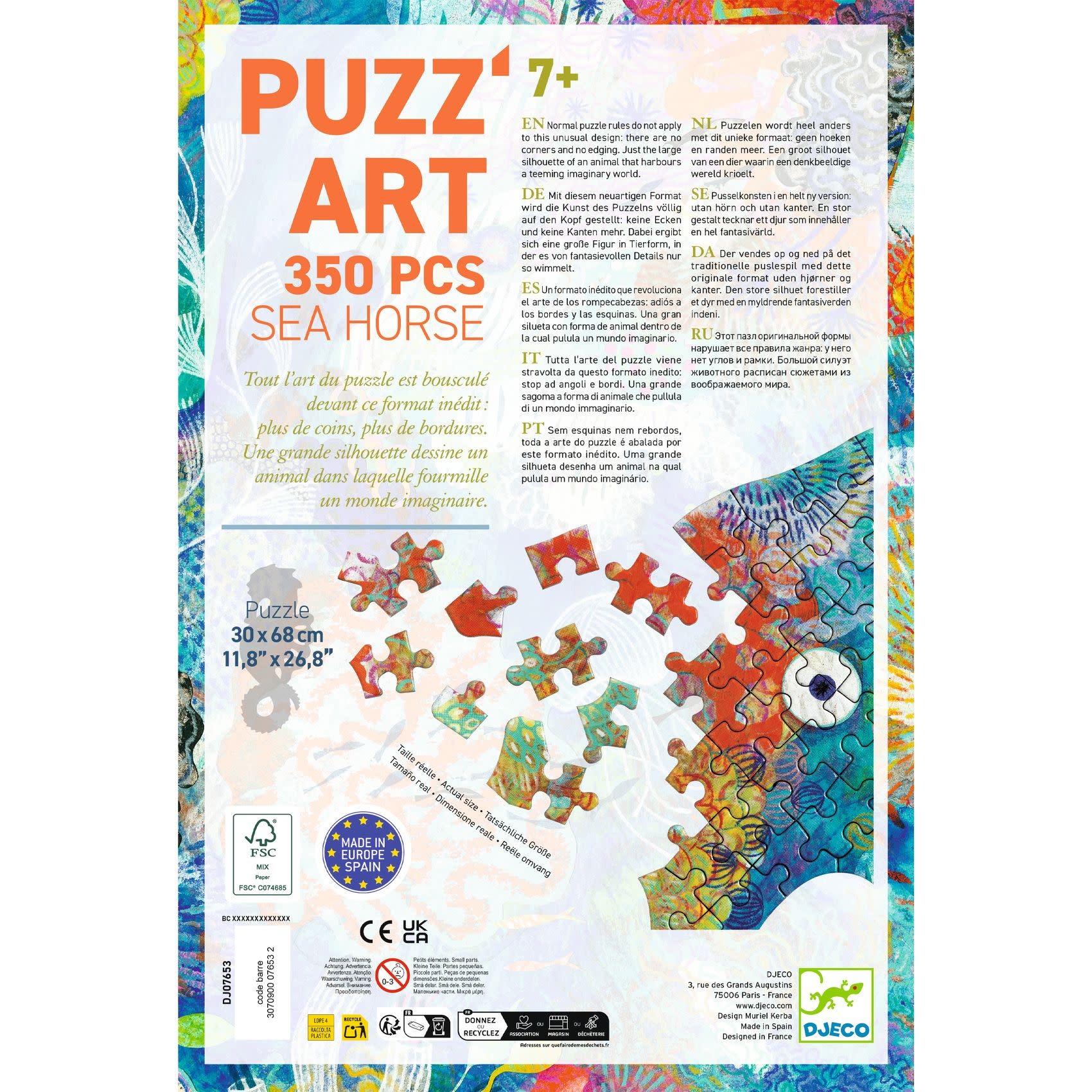 DJECO Puzz'Art Sea Horse - 350 Pcs