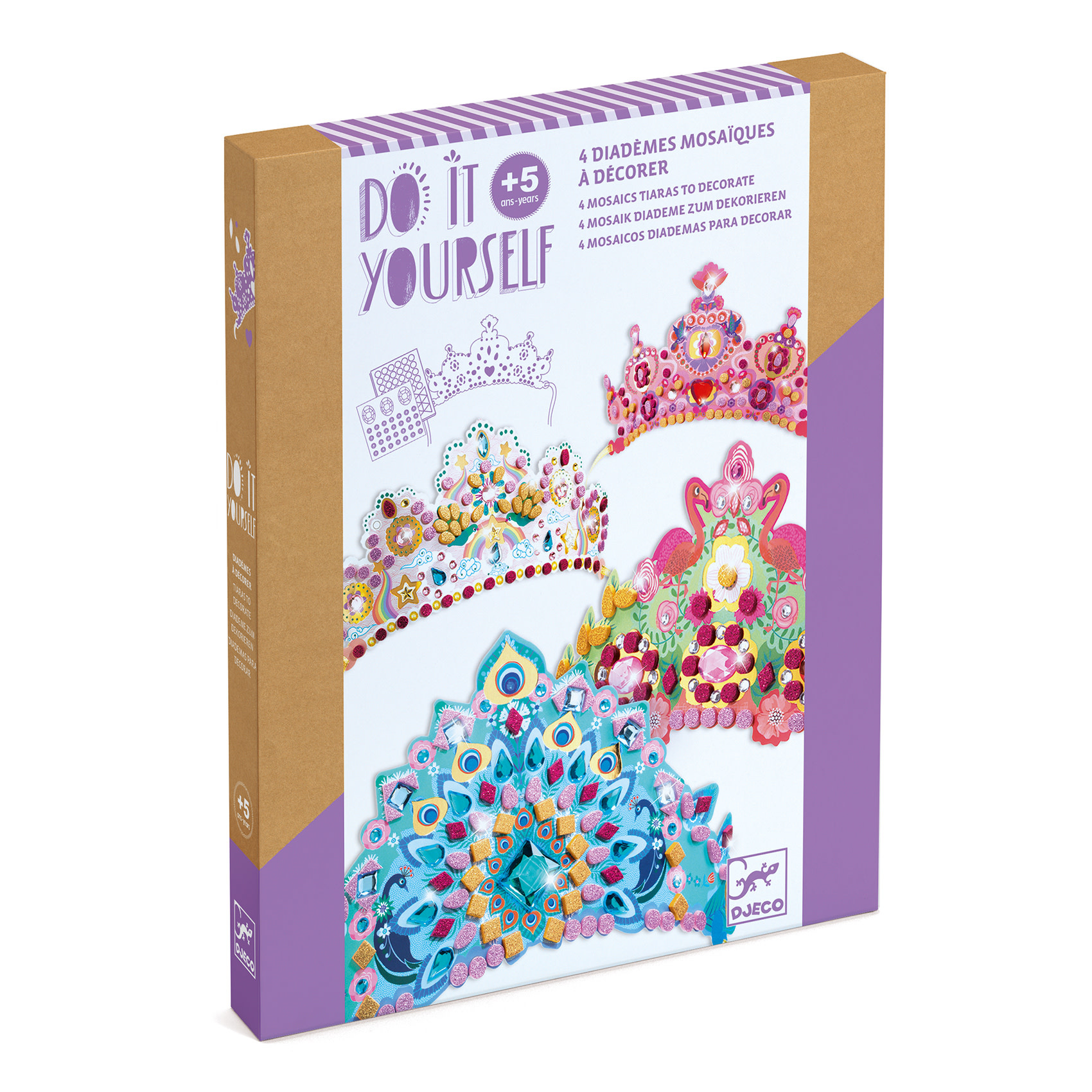DJECO Do It Yourself - Mosaiques & Stickers Comme Une Princesse