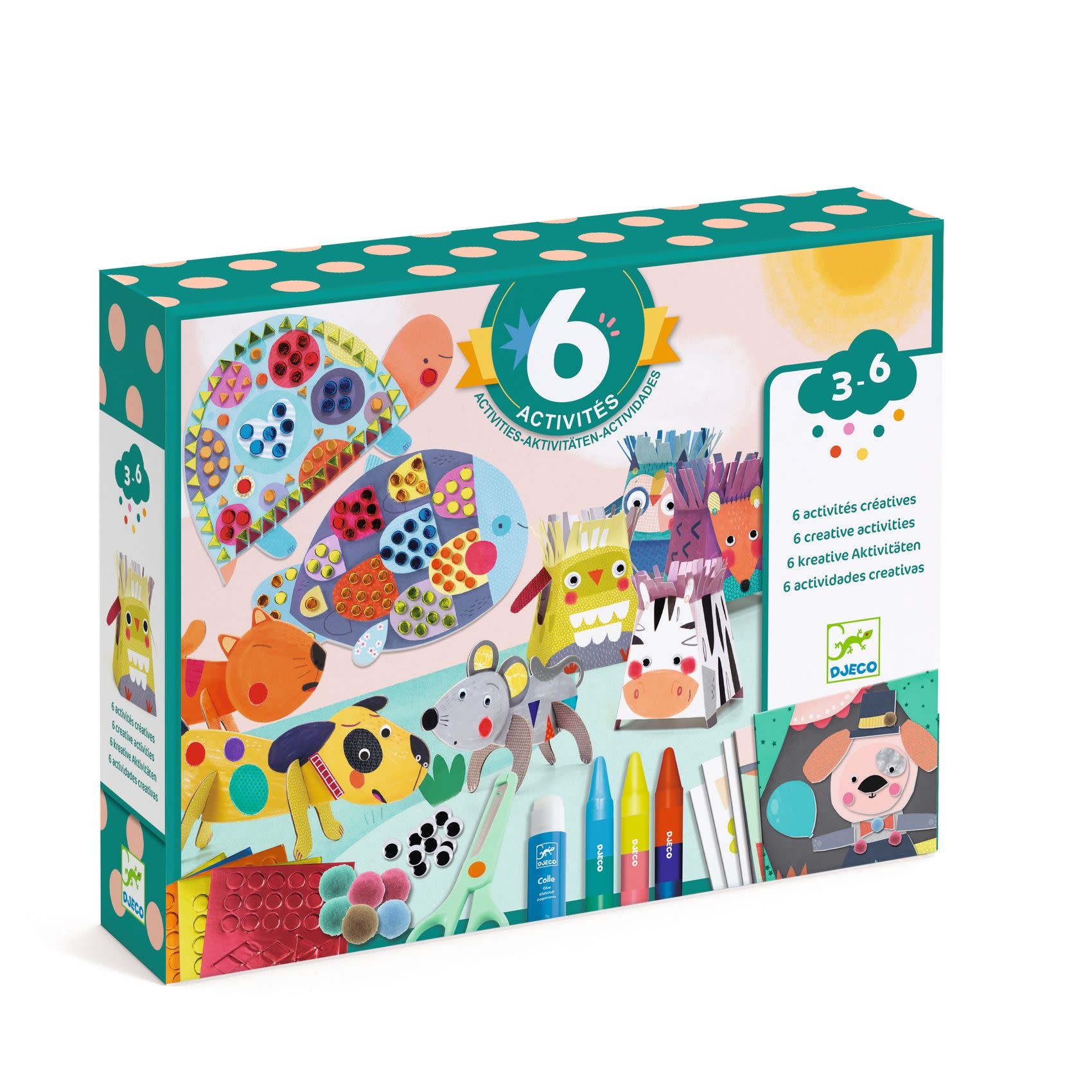 DJECO Les Petits - Coffret  Multi Activites Les Animaux Et Leurs Maisons
