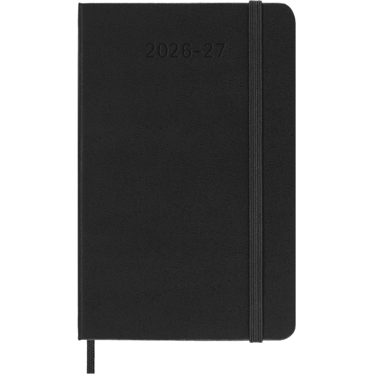 MOLESKINE Agende 18 mois Semainier horizontal Format Large Noir Rigide