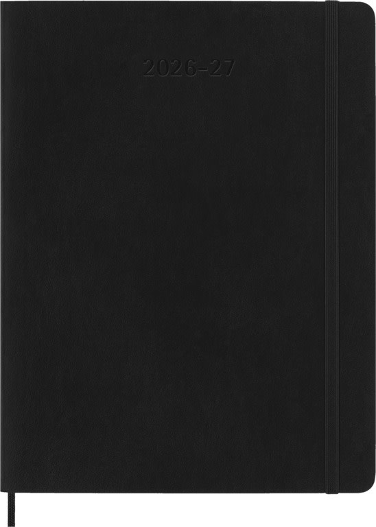 MOLESKINE Agende 18 mois Semainier horizontal+notes Format Xl Noir Souple