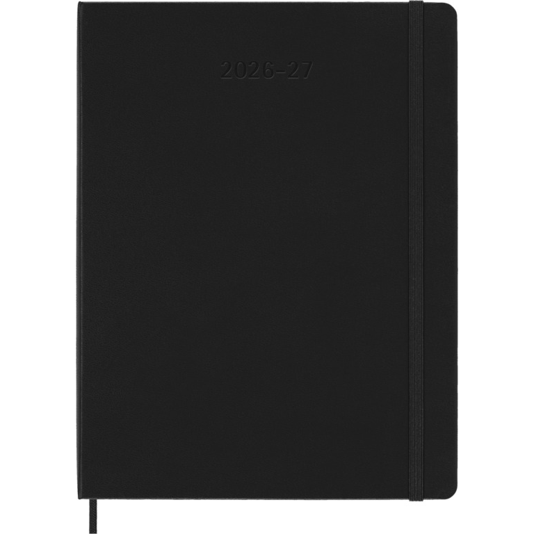 MOLESKINE Agende 18 mois Semainier horizontal+notes Format Xl Noir Rigide