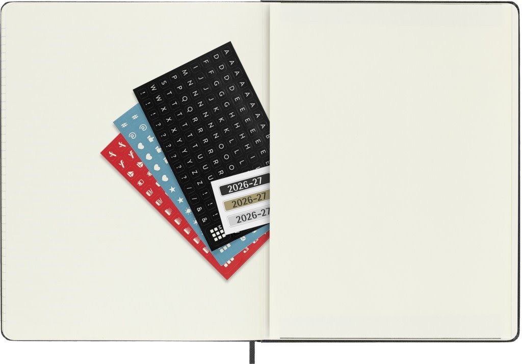 MOLESKINE Agende 18 mois Semainier horizontal+notes Format Xl Noir Rigide