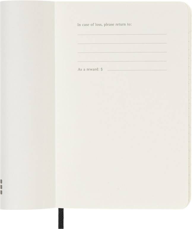 MOLESKINE Agende 18 mois Semainier horizontal+notes Format Poche Noir Souple