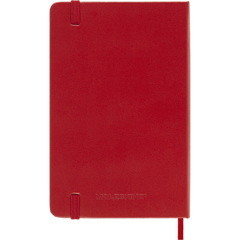 MOLESKINE Agende 18 mois Semainier horizontal+notes Format Poche rouge Écarlate Rigide