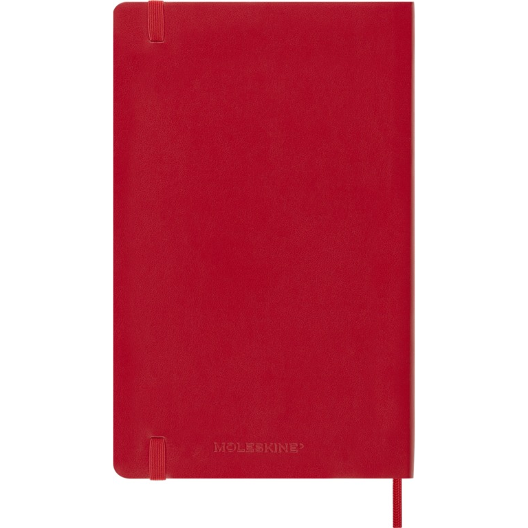 MOLESKINE Agende 18 mois Semainier horizontal+notes Format Large Rouge Écarlate Souple