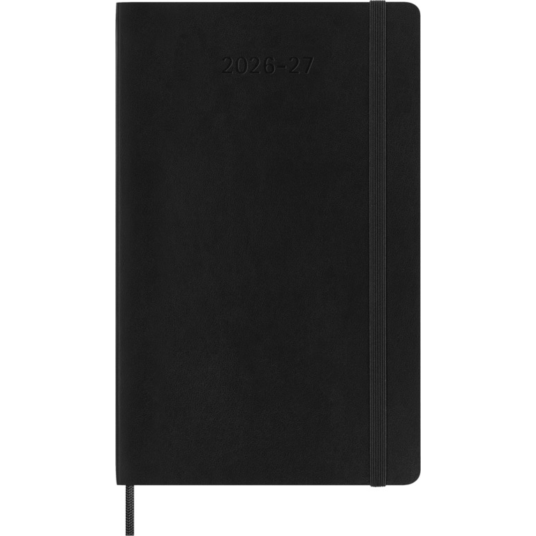MOLESKINE Agende 18 mois Semainier horizontal+notes Format Large Noir Souple