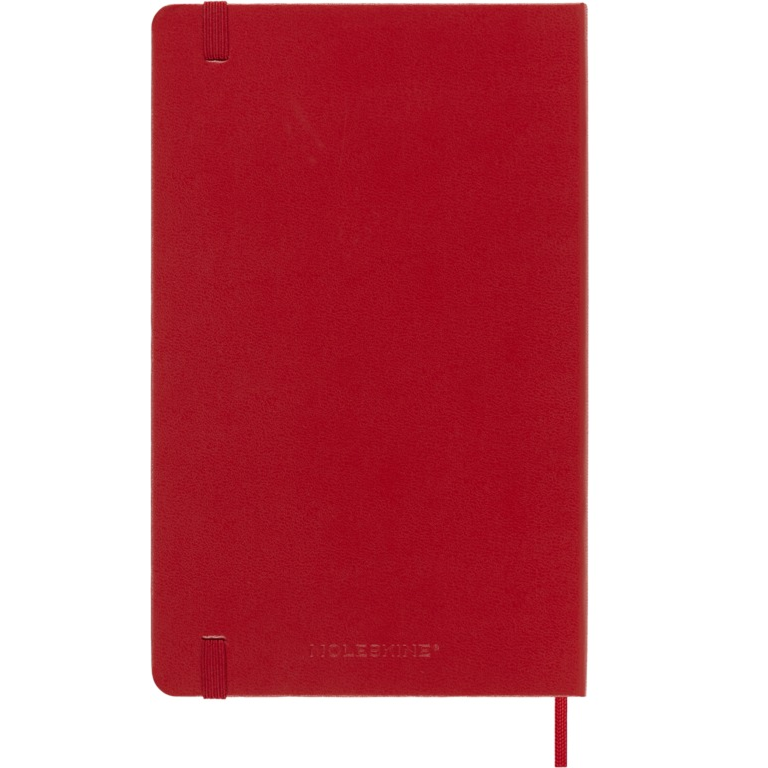 MOLESKINE Agende 18 mois Semainier horizontal+notes Format Large Rouge Écarlate Rigide