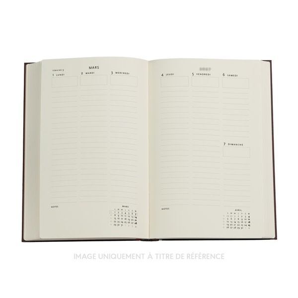 PAPERBLANKS Agenda Vertical 13 mois Couverture rigide 2026-2027 Black Edition Bold Maxi