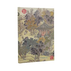 PAPERBLANKS Agenda Horizontal 13 mois Couverture rigide 2026-2027 L’Âge d’Or de la Prospérité Midi