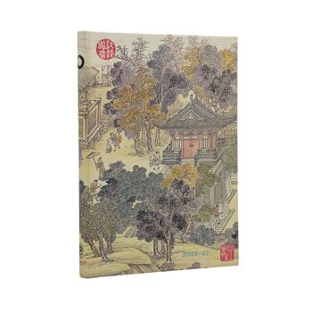PAPERBLANKS Agenda Horizontal 13 mois Couverture rigide 2026-2027 L’Âge d’Or de la Prospérité Midi