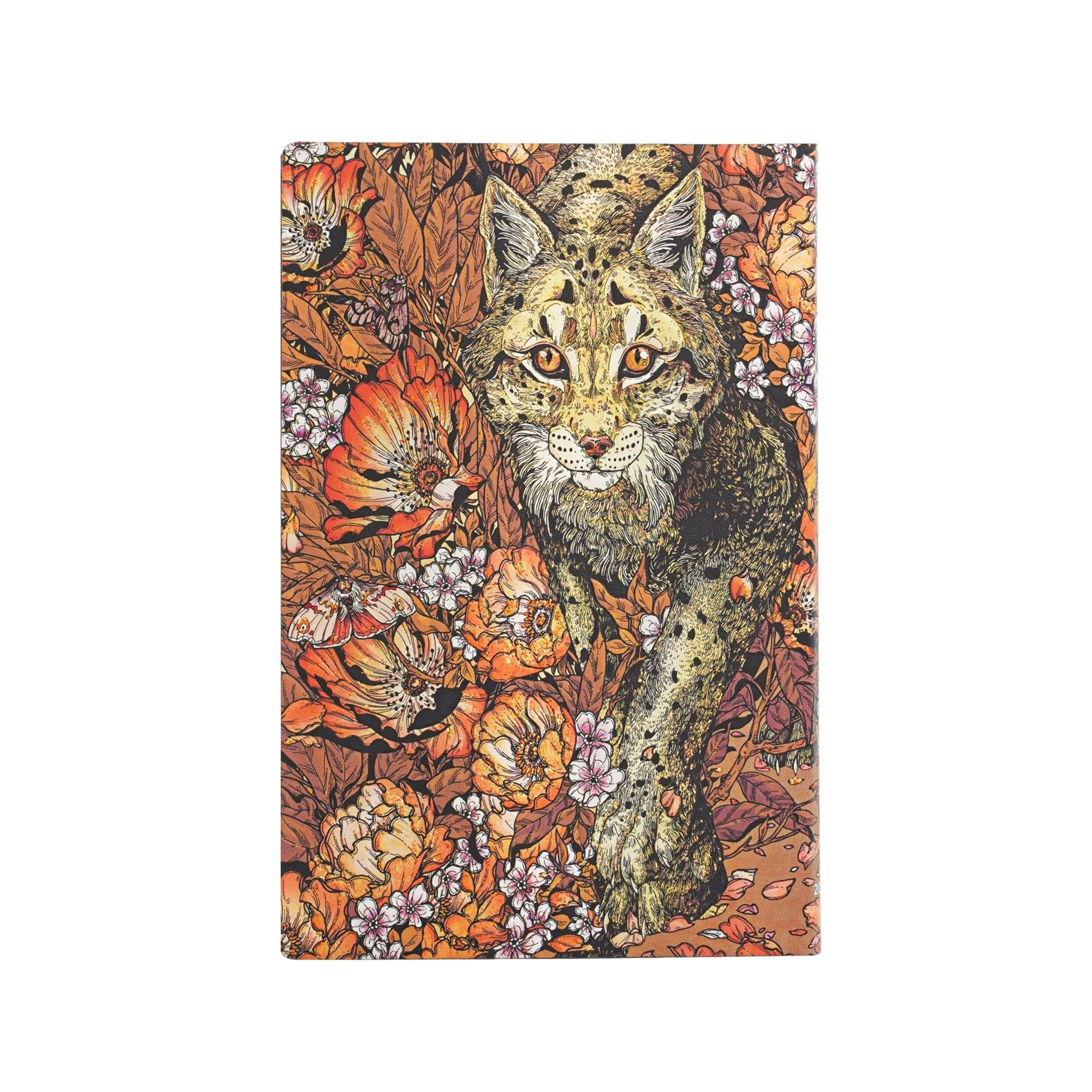 PAPERBLANKS Agenda Horizontal 13 mois Couverture souple 2026-2027 L’Ascension du Lynx Mini