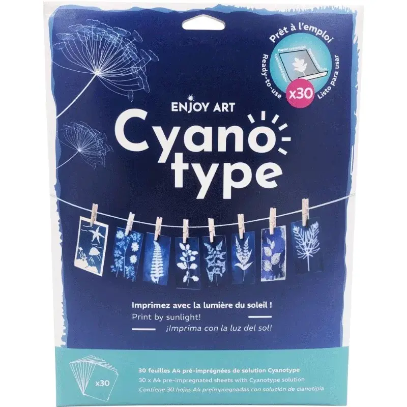 OZ Enjoy Art 30 Feuilles Recharge Cyanotype A4