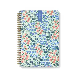 LETTS Agenda 18 mois Spring Valley 2026/27 Semainier Horizontal Multilingue A6 Coloris Menthe