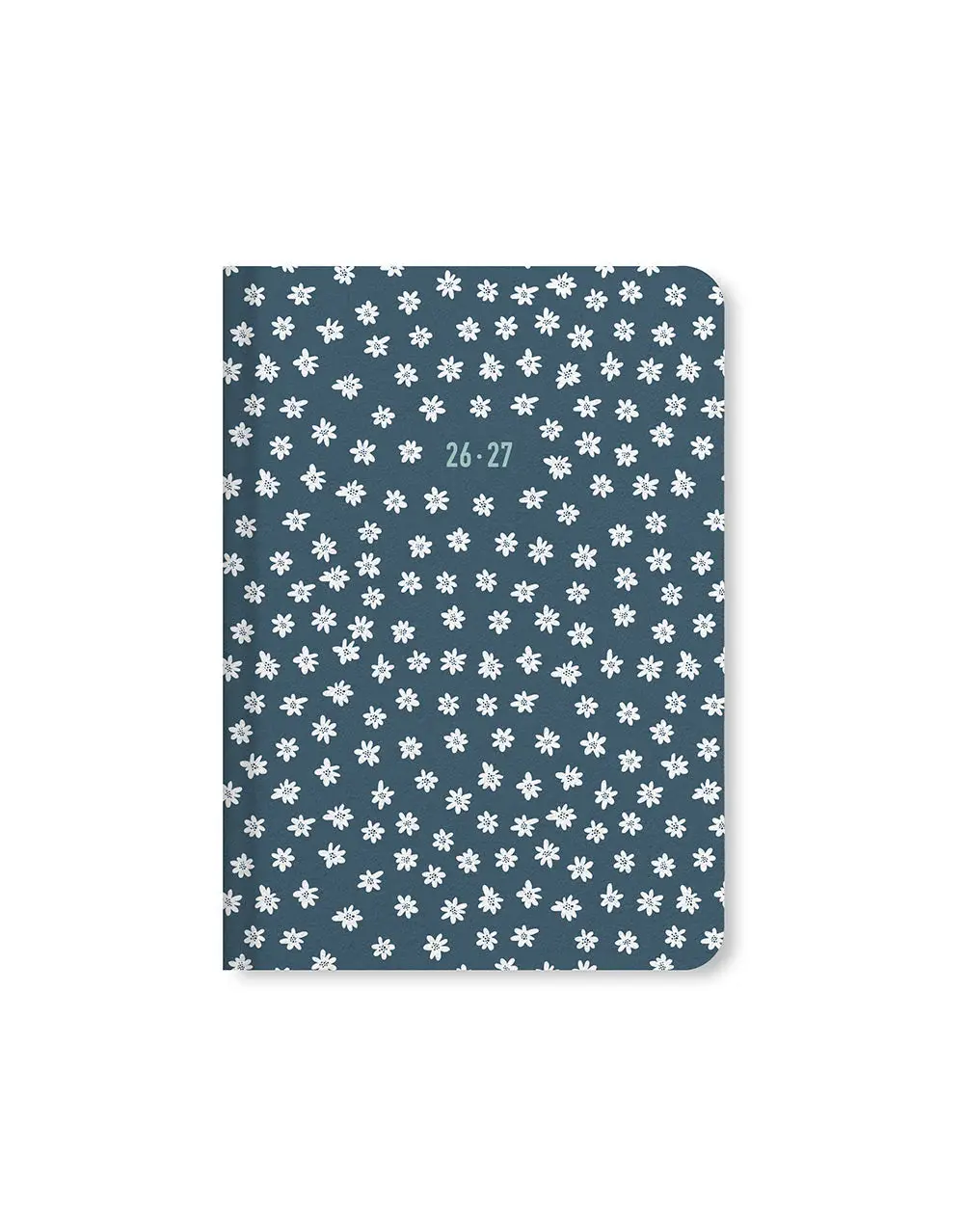 LETTS Agenda Scolaire Semainier Horizontal Daisies 2026/27 Multilingue A6 Coloris Bleu