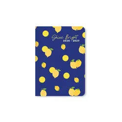 LETTS Agenda Scolaire 1 Jour Par Page Citrus 2026/27 Multilingue A6 Coloris Shine Bright