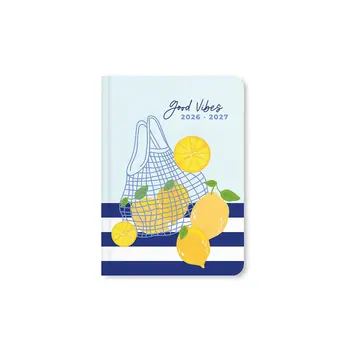 LETTS Agenda Scolaire 1 Jour Par Page Citrus 2026/27  Multilingue A6 Coloris Good Vibes
