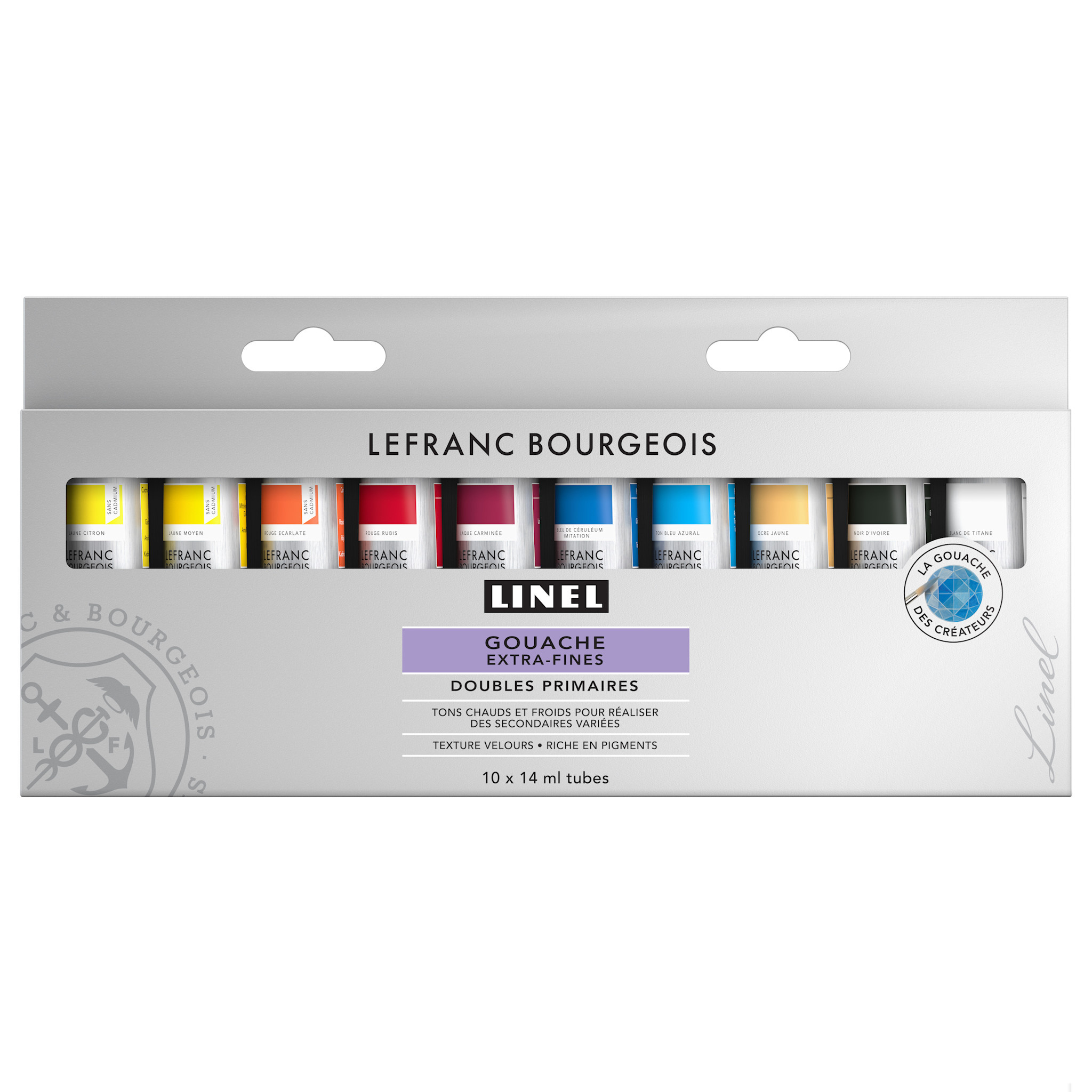 LEFRANC BOURGEOIS Linel Gouache Extra-Fine 10X14Ml Mix Set Double Clr Prim