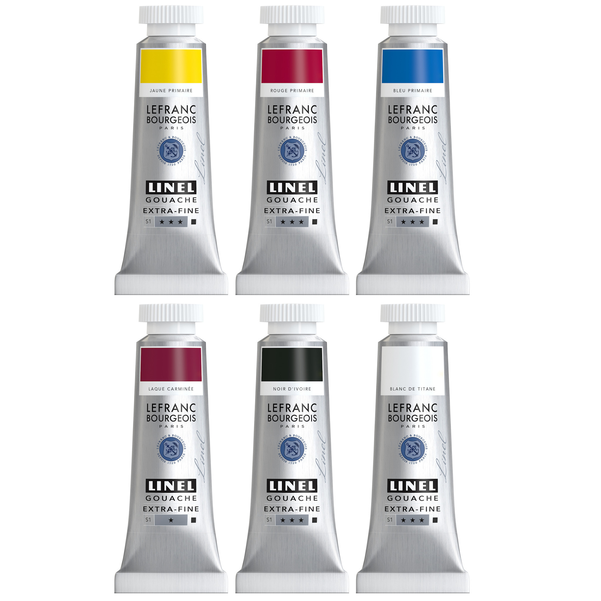 LEFRANC BOURGEOIS Linel Gouache Extra-Fine 6X14Ml Mix Set Couleur Primaire