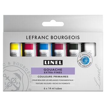 LEFRANC BOURGEOIS Linel Gouache Extra-Fine 6X14Ml Mix Set Couleur Primaire