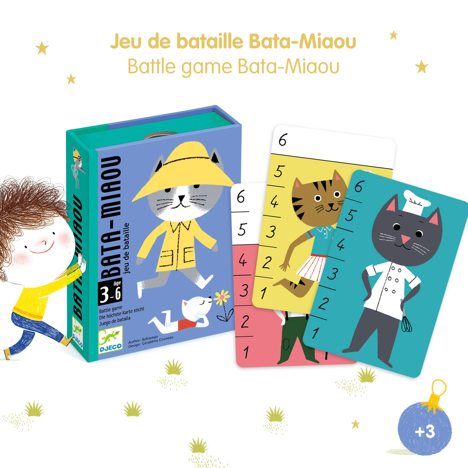 DJECO Jeux De Cartes Bata Miaou