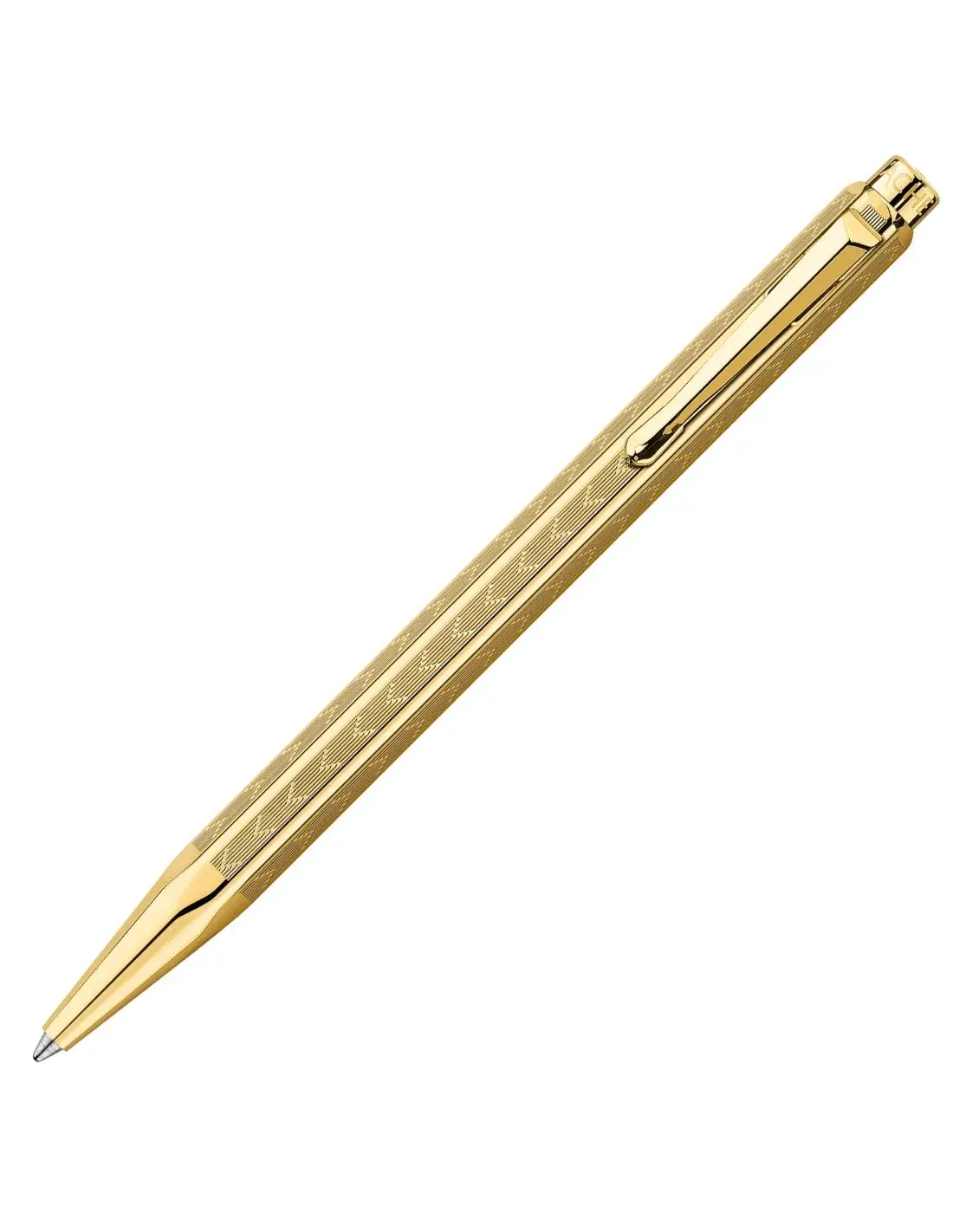CARAN D'ACHE Stylo Bille Ecridor Chevron Doré
