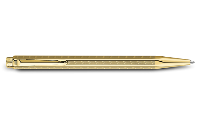 CARAN D'ACHE Stylo Bille Ecridor Chevron Doré