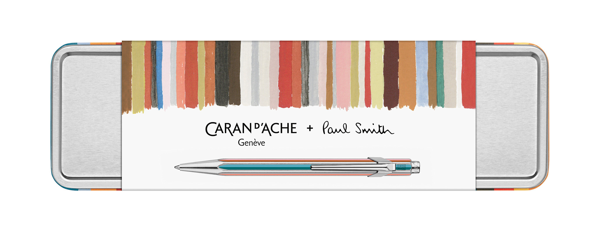 CARAN D'ACHE Stylo Bille 849™ Paul Smith Edition 5, Argent, Avec Boîte Métal
