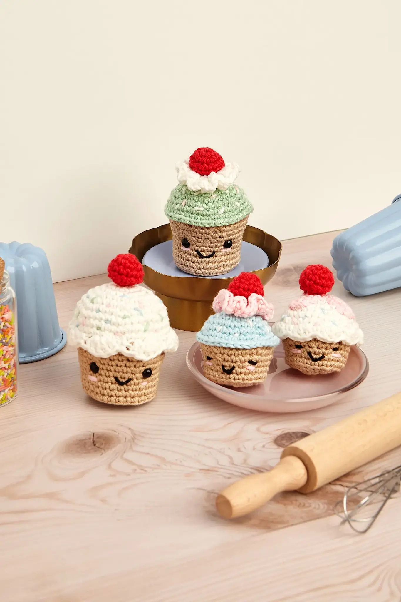 DMC Kit Amigurumi Cupcakes Cerises