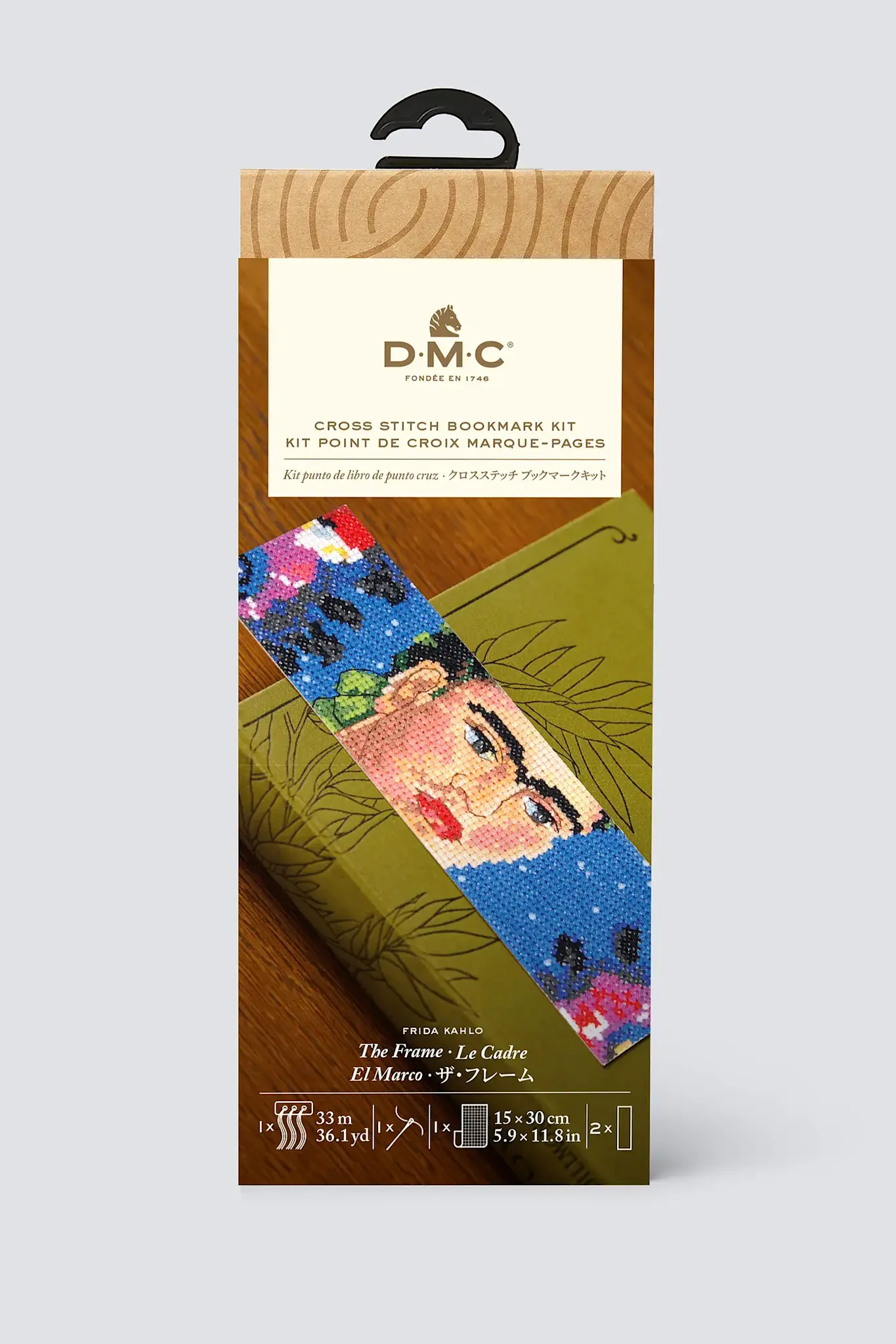DMC Kit Point X Marque Pages - Le Cadre - Frida Kahlo 5,2x17cm